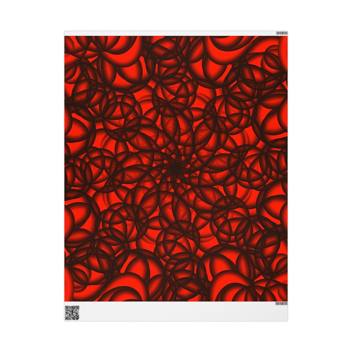 Vibrant Floral Wrapping Paper Red & Black Decorative Gift Wrap for Holidays, Birthdays, and Special Occasions