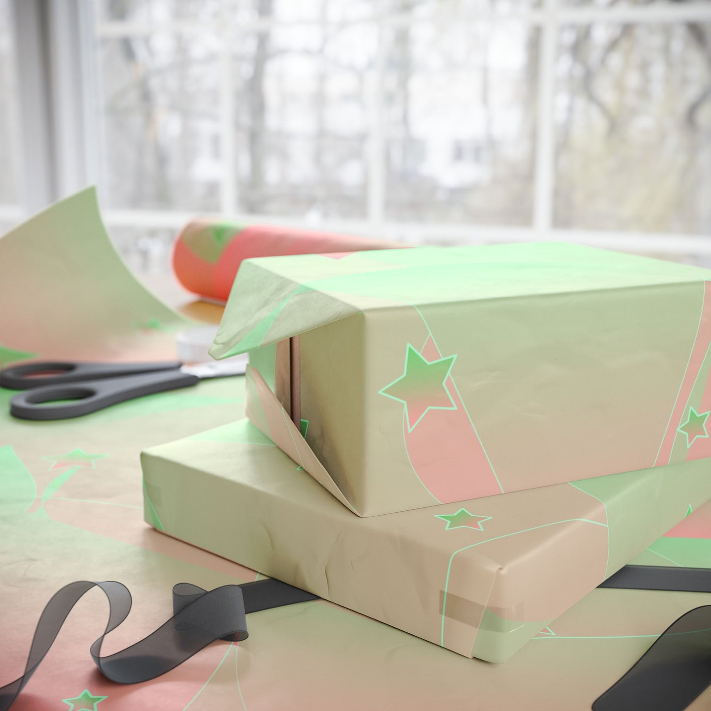 ✨ Starborn Radiance Wrapping Paper – Showgirl-Inspired Holiday Gift Wrap