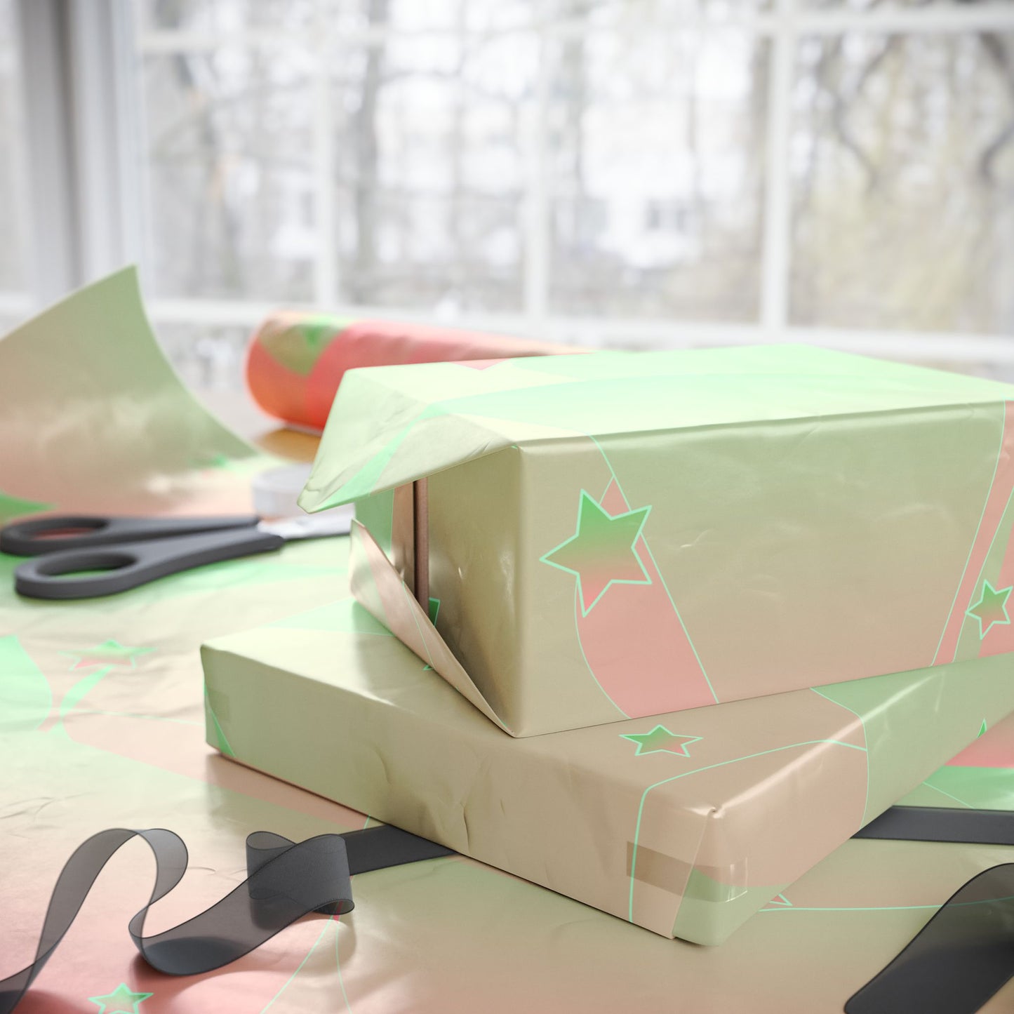 ✨ Starborn Radiance Wrapping Paper – Showgirl-Inspired Holiday Gift Wrap