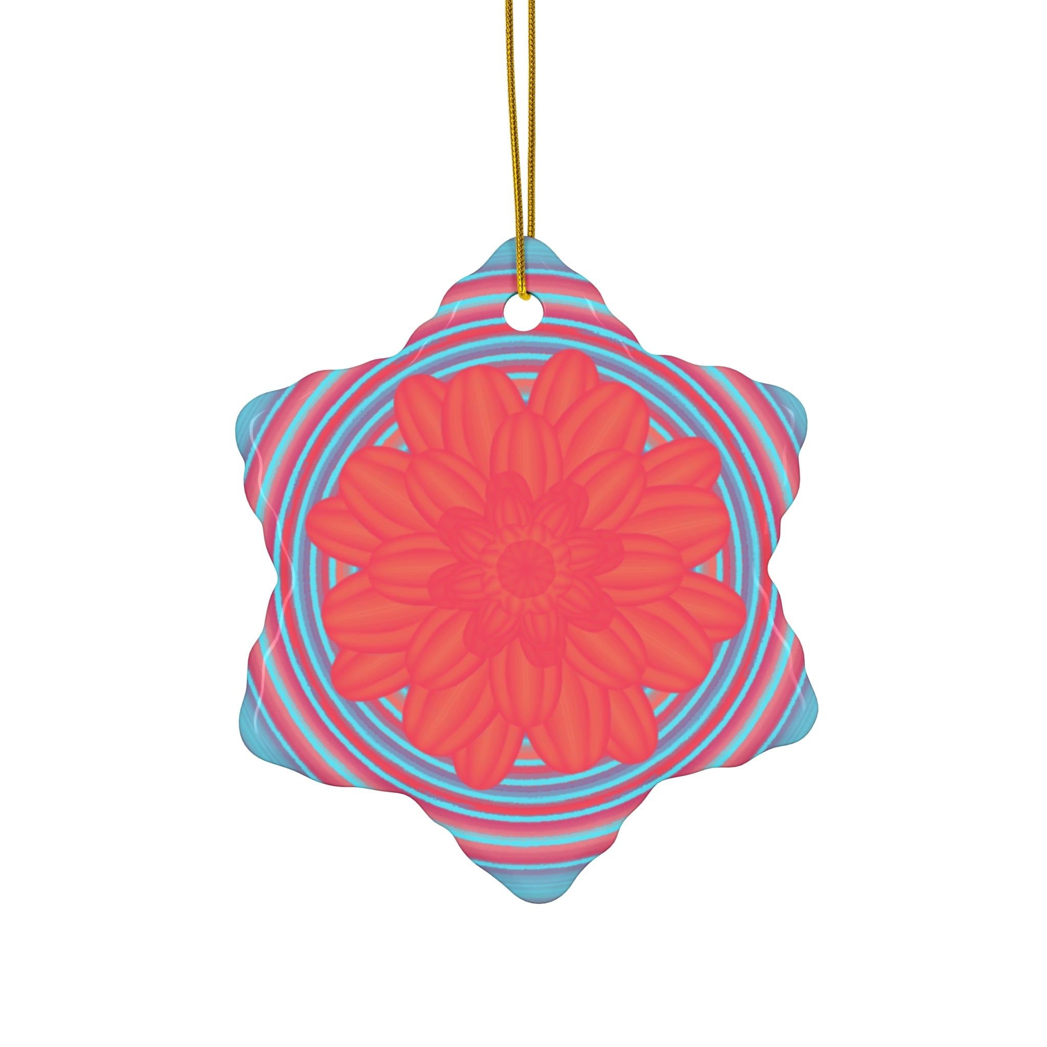 Colorful Floral Ceramic Ornaments – Vibrant Holiday Home Décor