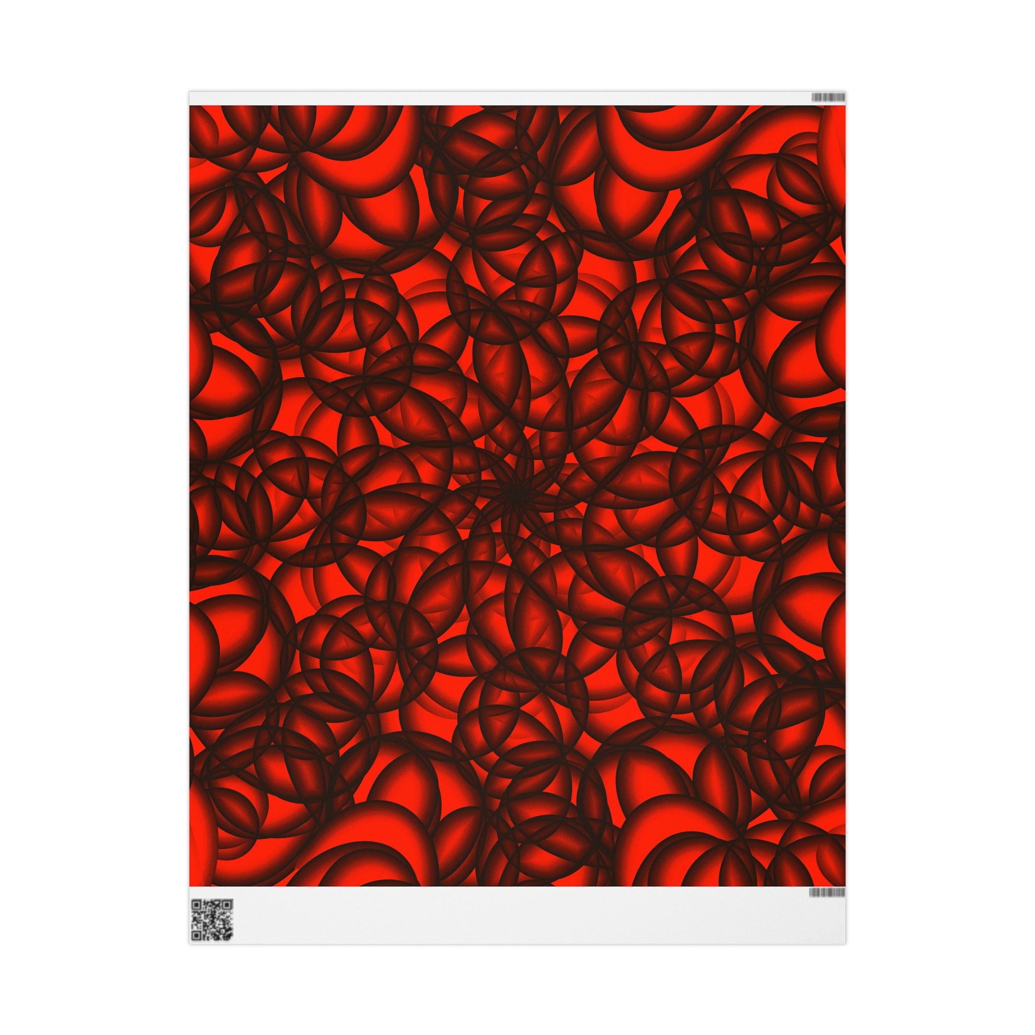 Vibrant Floral Wrapping Paper  Red & Black Decorative Gift Wrap for Holidays, Birthdays, and Special Occasions