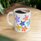 Colorful Plumeria Ceramic Mug – Floral Coffee & Tea Cup