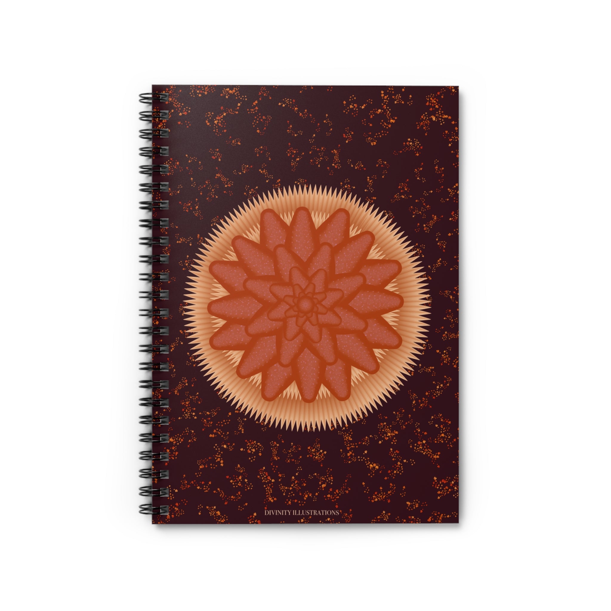 Autumn Bloom Lined Spiral Journal