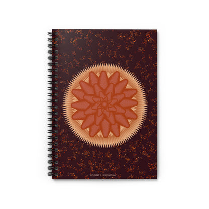 Autumn Bloom Lined Spiral Journal