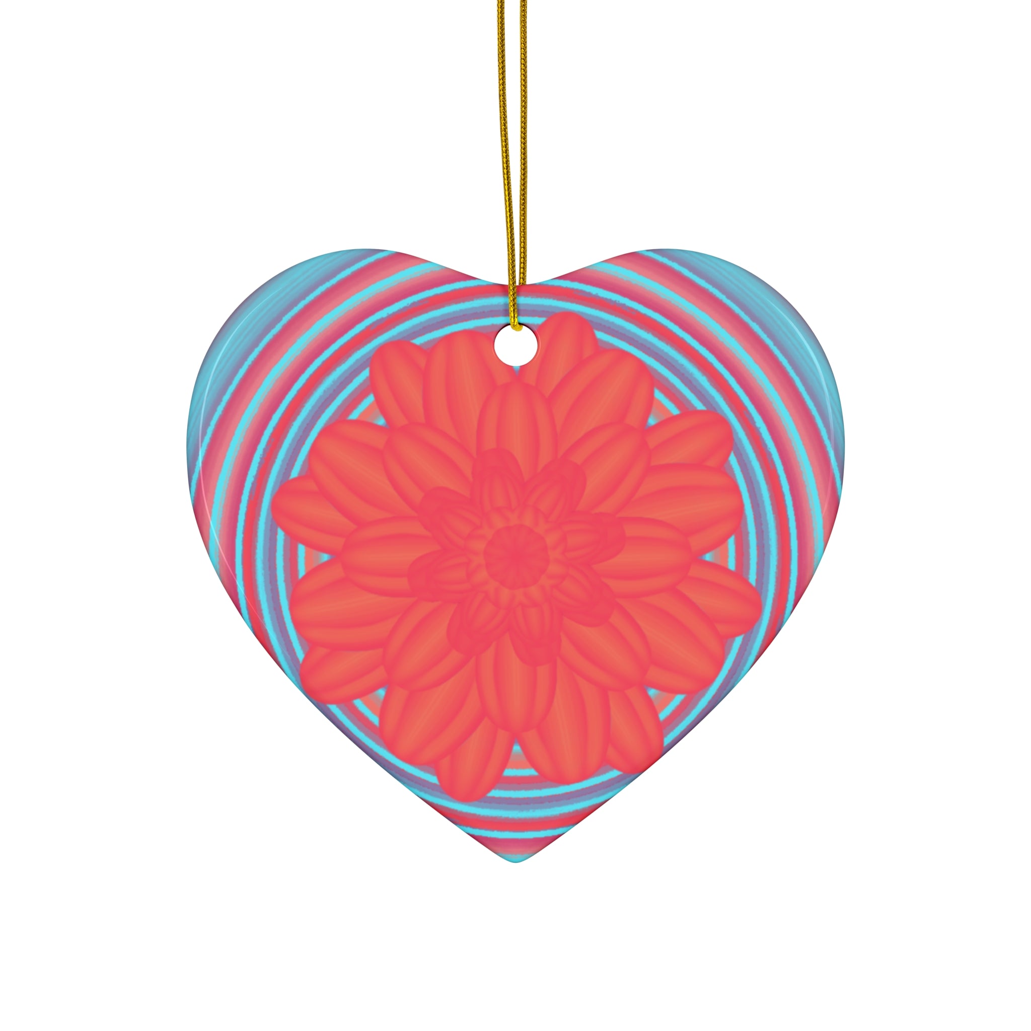 Colorful Floral Ceramic Ornaments – Vibrant Holiday Home Décor