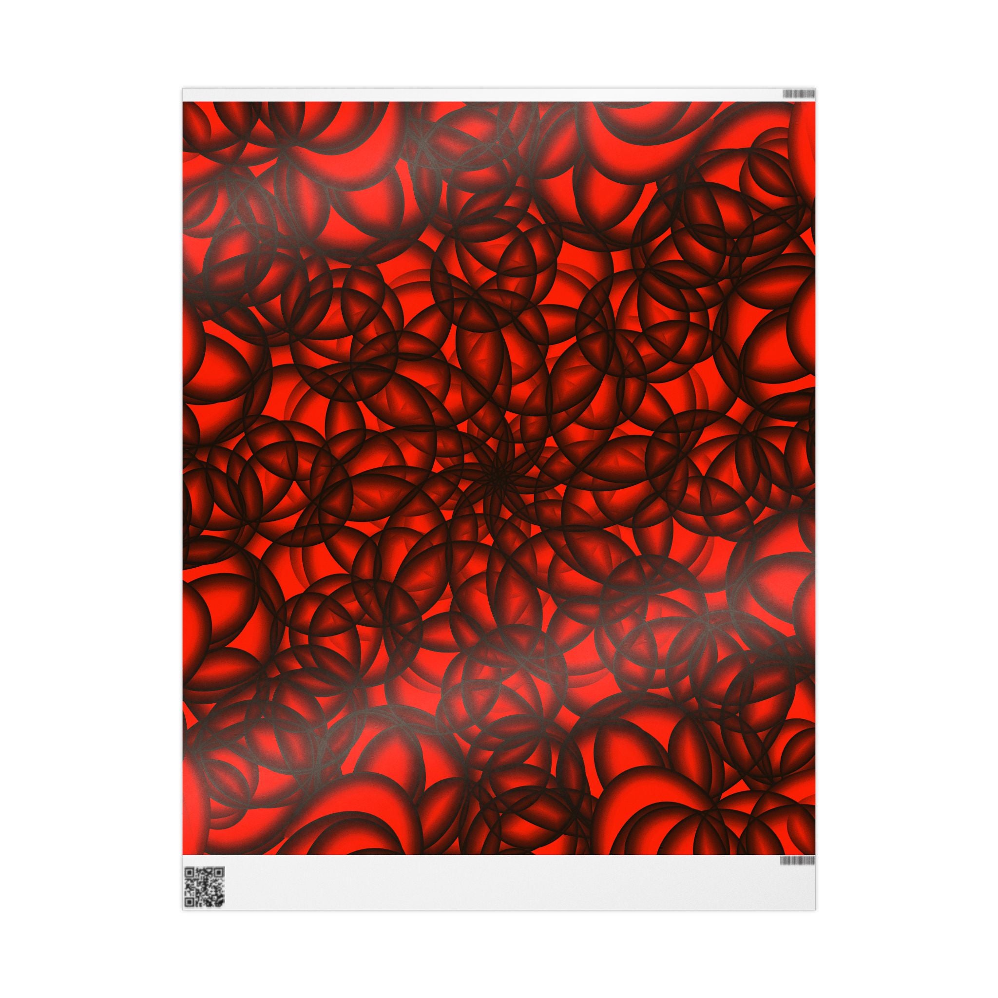Vibrant Floral Wrapping Paper  Red & Black Decorative Gift Wrap for Holidays, Birthdays, and Special Occasions