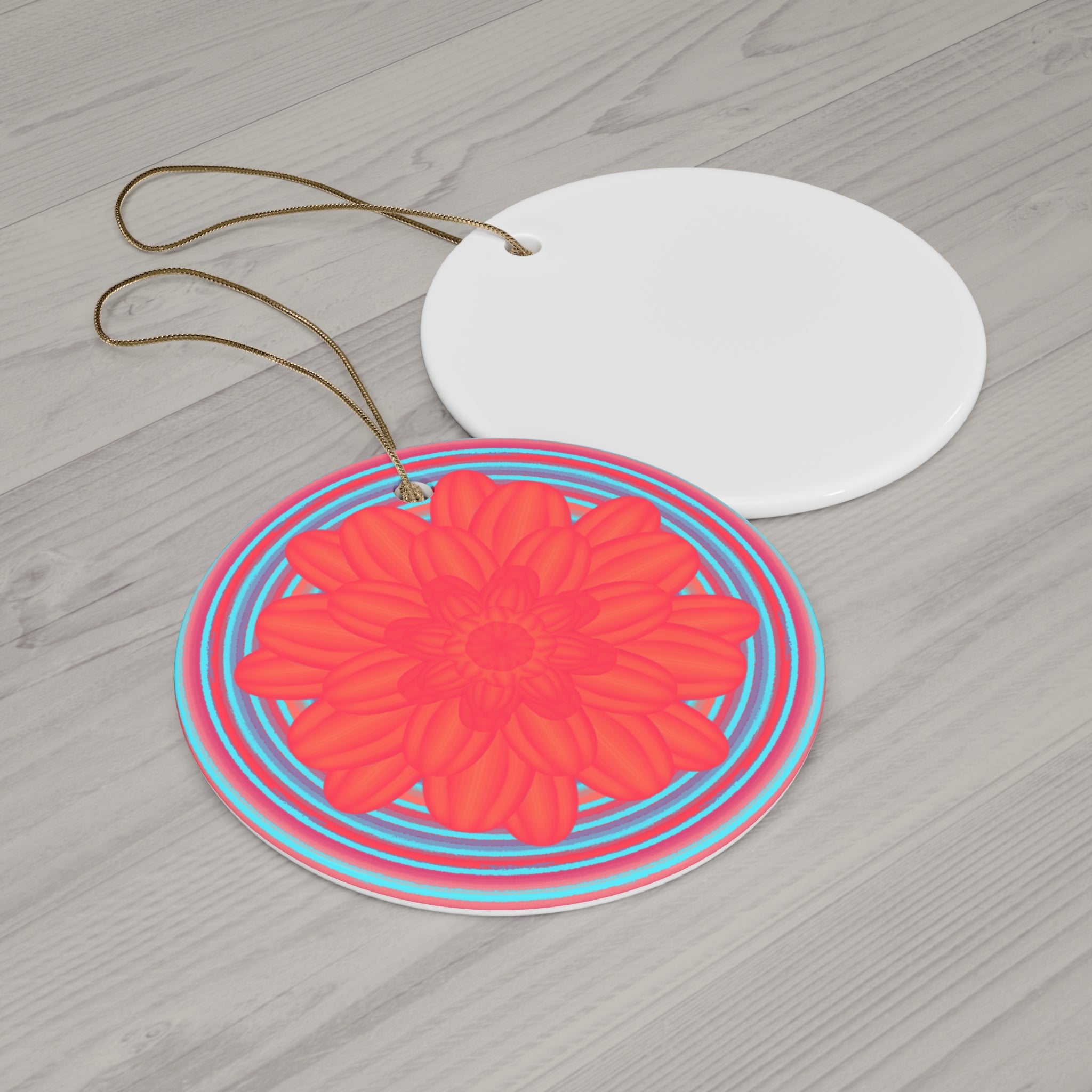 Colorful Floral Ceramic Ornaments – Vibrant Holiday Home Décor