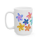 Colorful Plumeria Ceramic Mug – Floral Coffee & Tea Cup