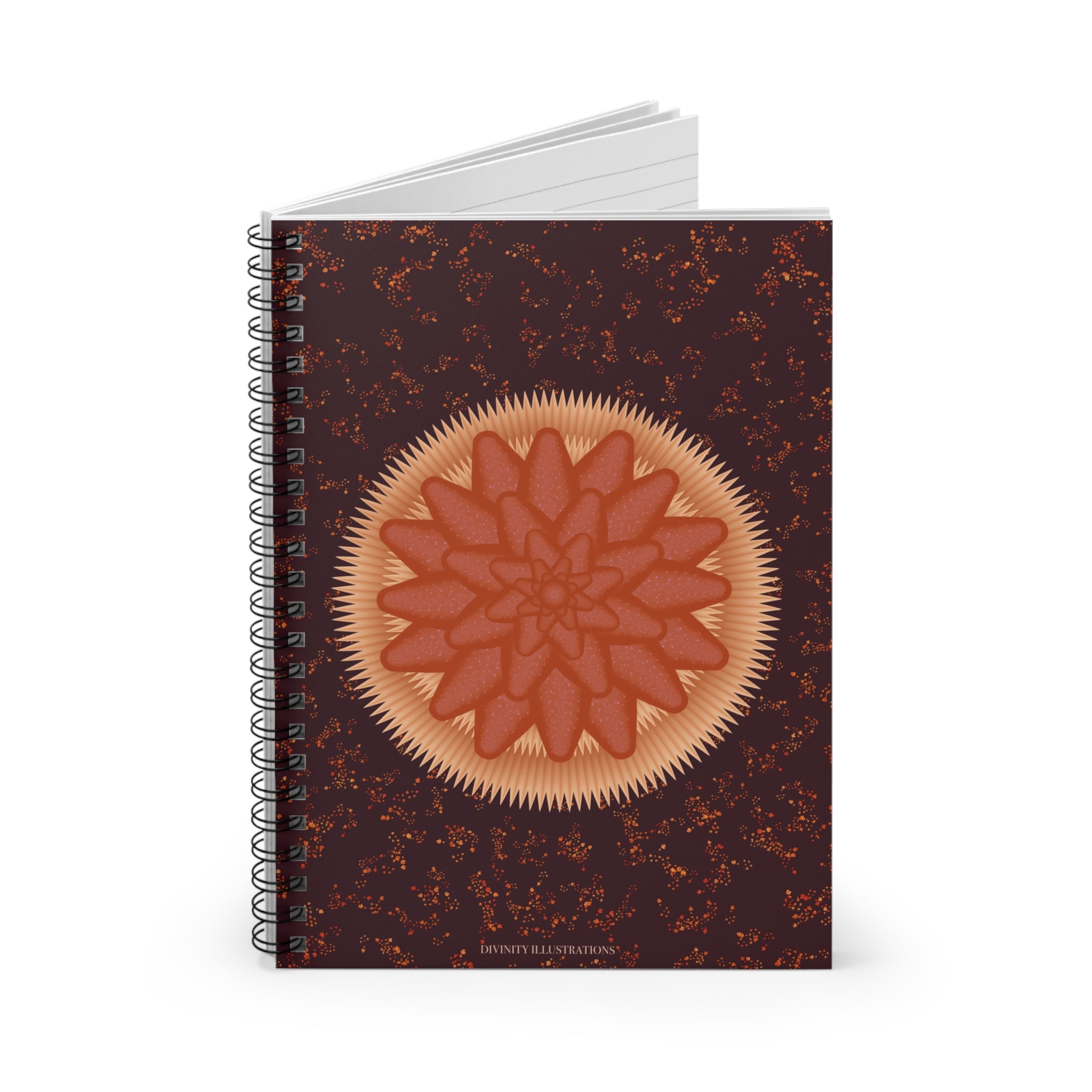 Autumn Bloom Lined Spiral Journal