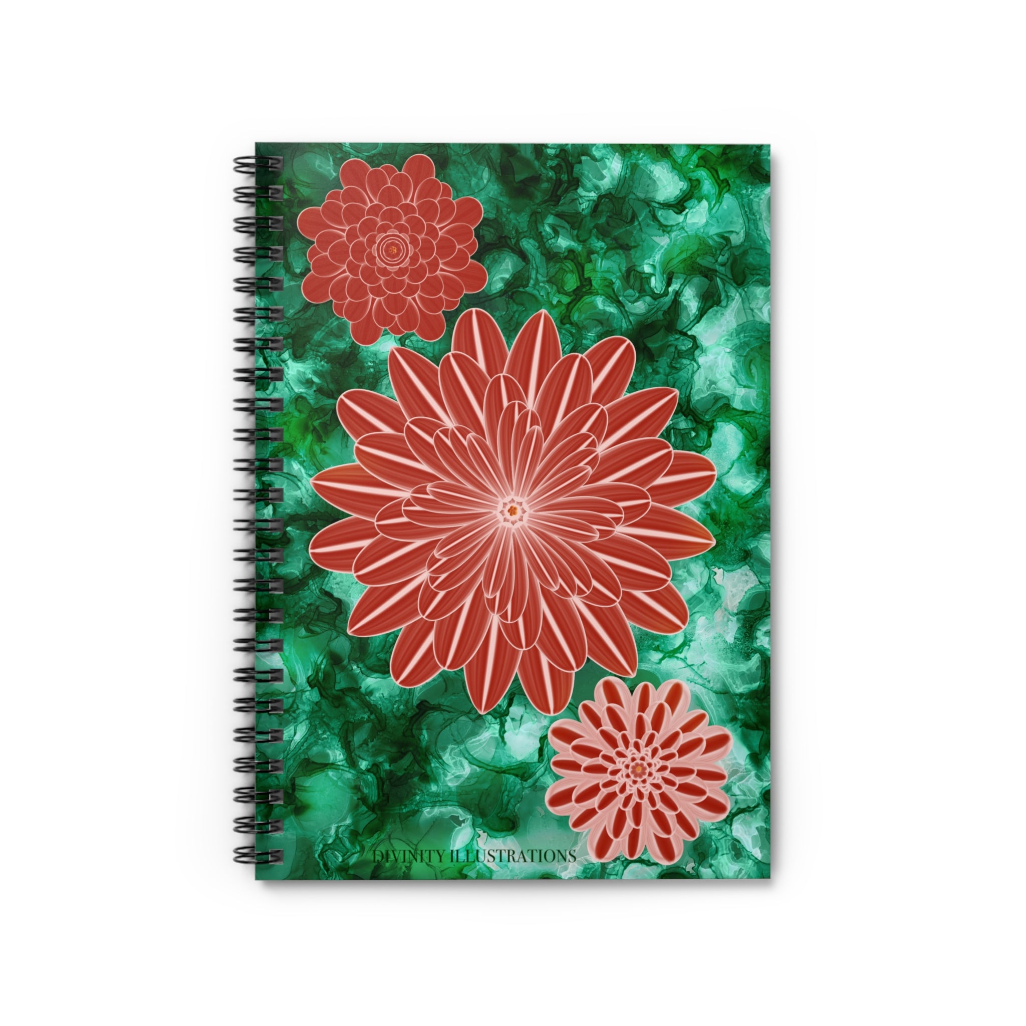 Serenity Floral Spiral Notebook – Peaceful 6x8 Lined Journal