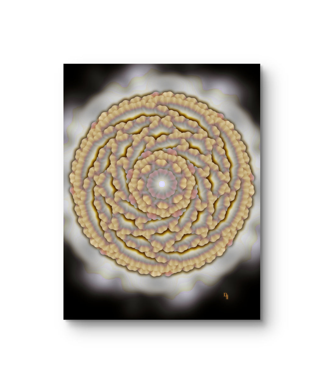 Rooted in power floral art print displayed as a mockup