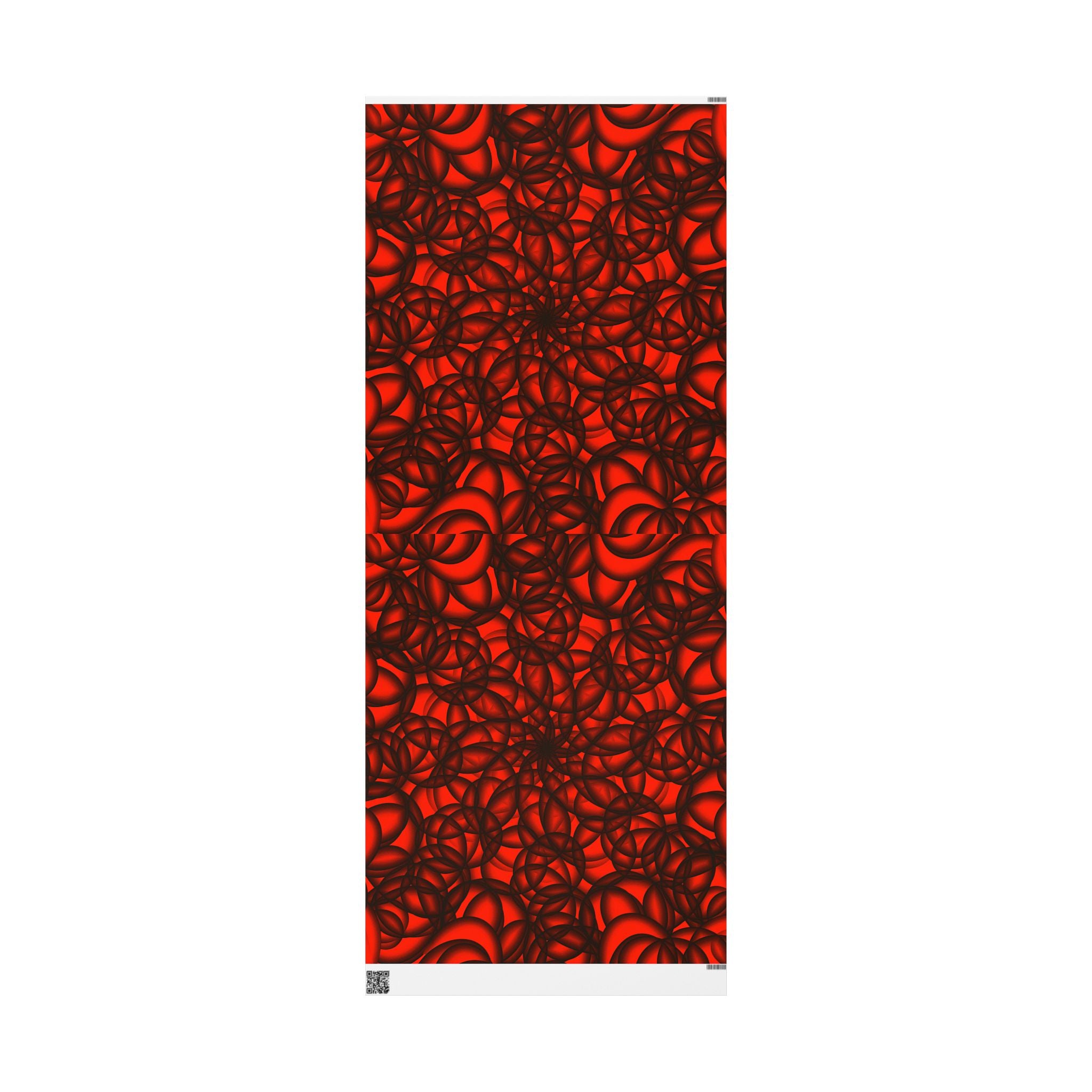 Vibrant Floral Wrapping Paper  Red & Black Decorative Gift Wrap for Holidays, Birthdays, and Special Occasions