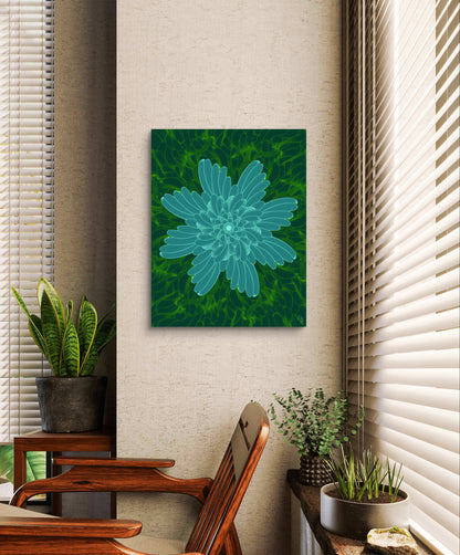 Emerald Bloom Echo – Luxury Botanical Fine Art Print | Divinity Illustrations