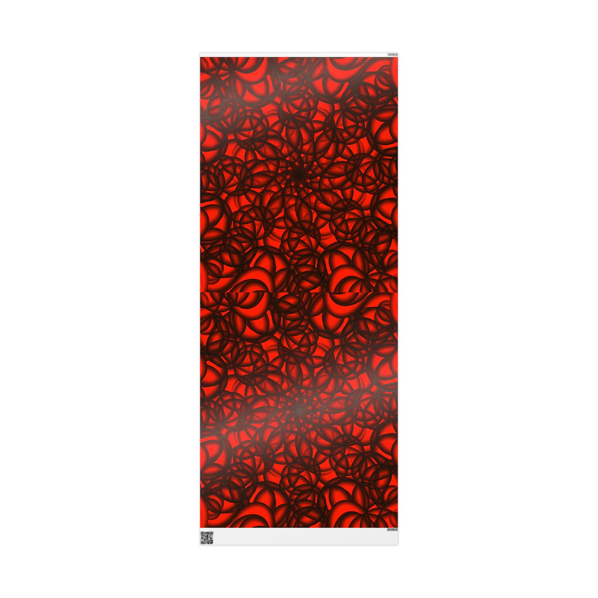 Vibrant Floral Wrapping Paper  Red & Black Decorative Gift Wrap for Holidays, Birthdays, and Special Occasions