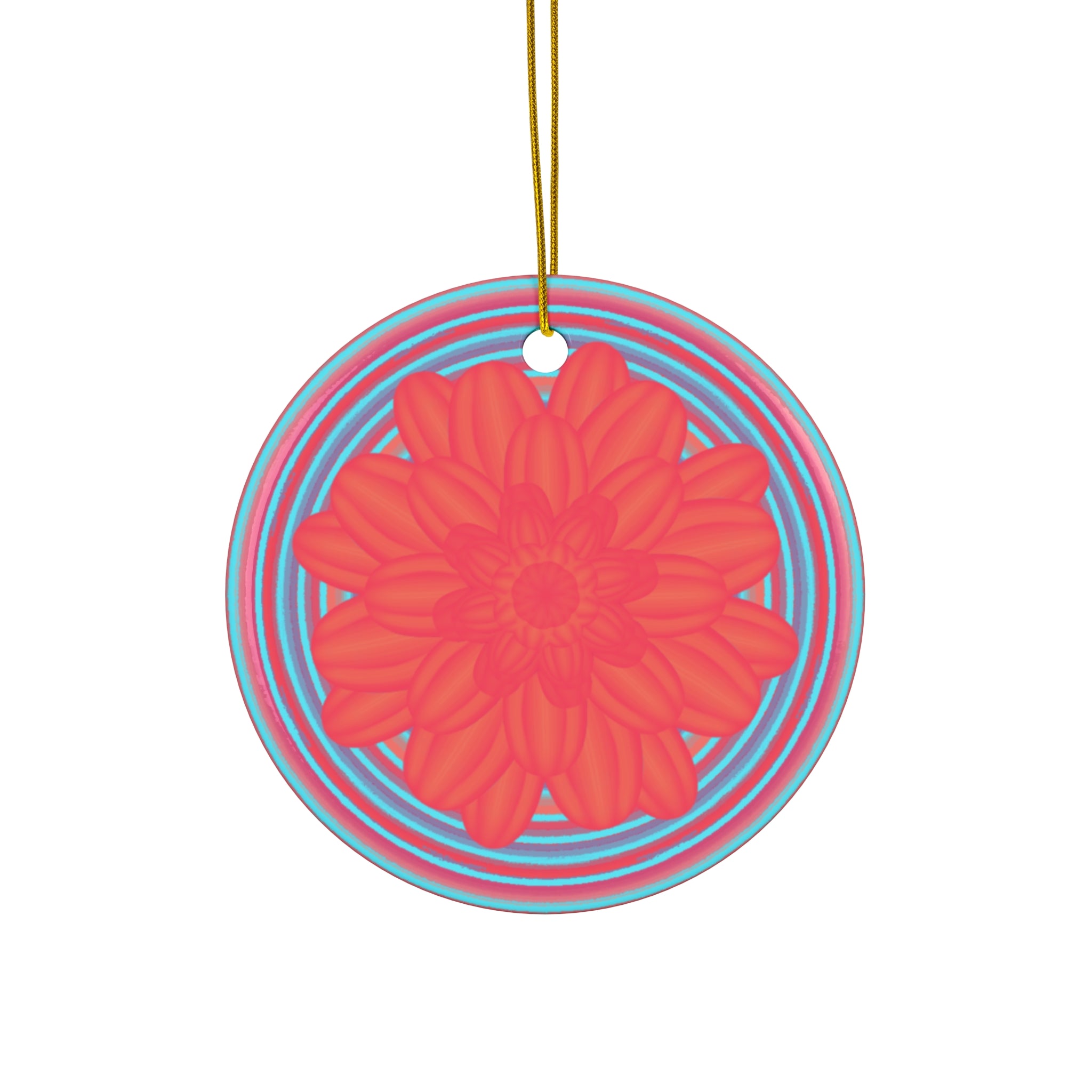 Colorful Floral Ceramic Ornaments – Vibrant Holiday Home Décor