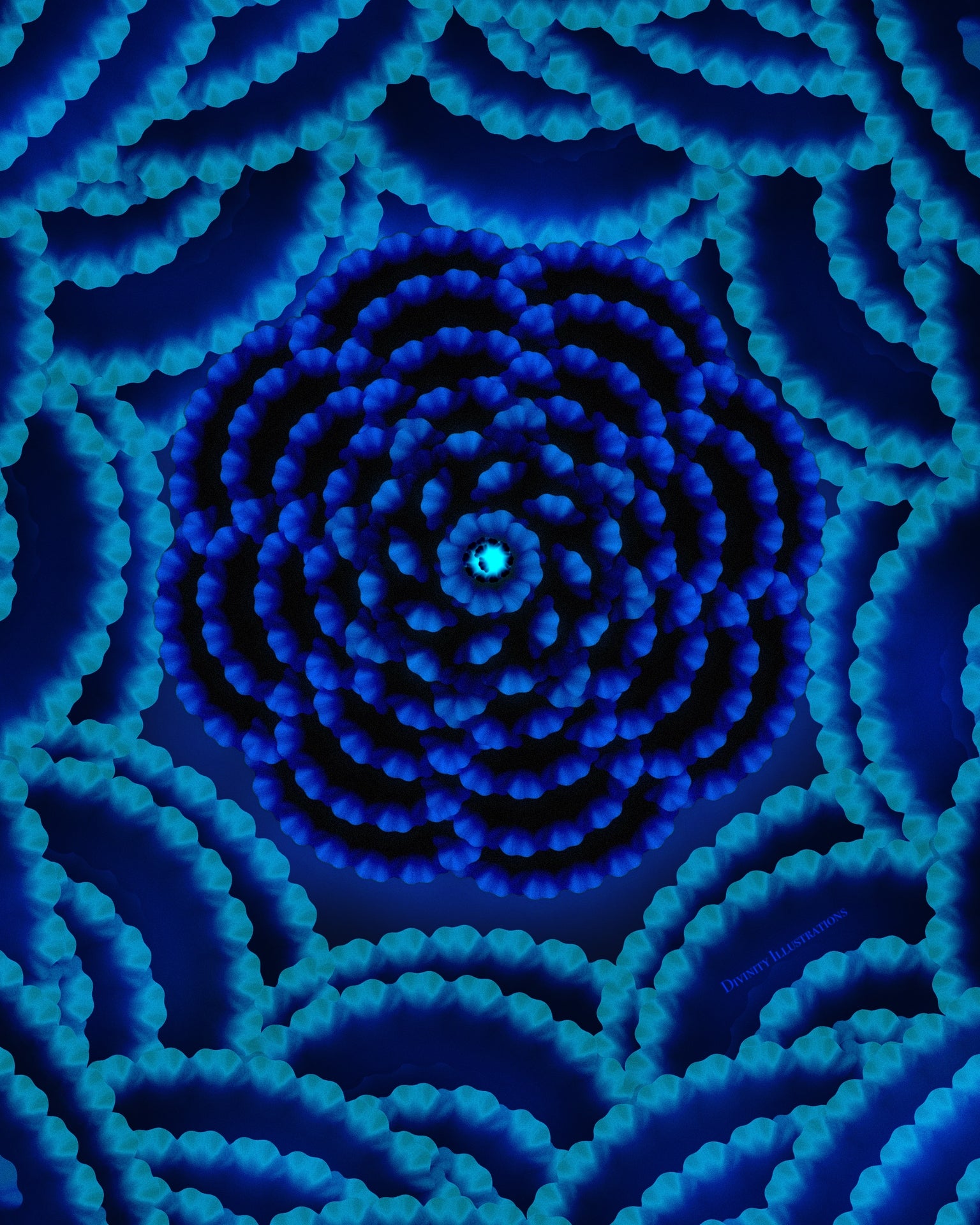 close up of abstract floral art 