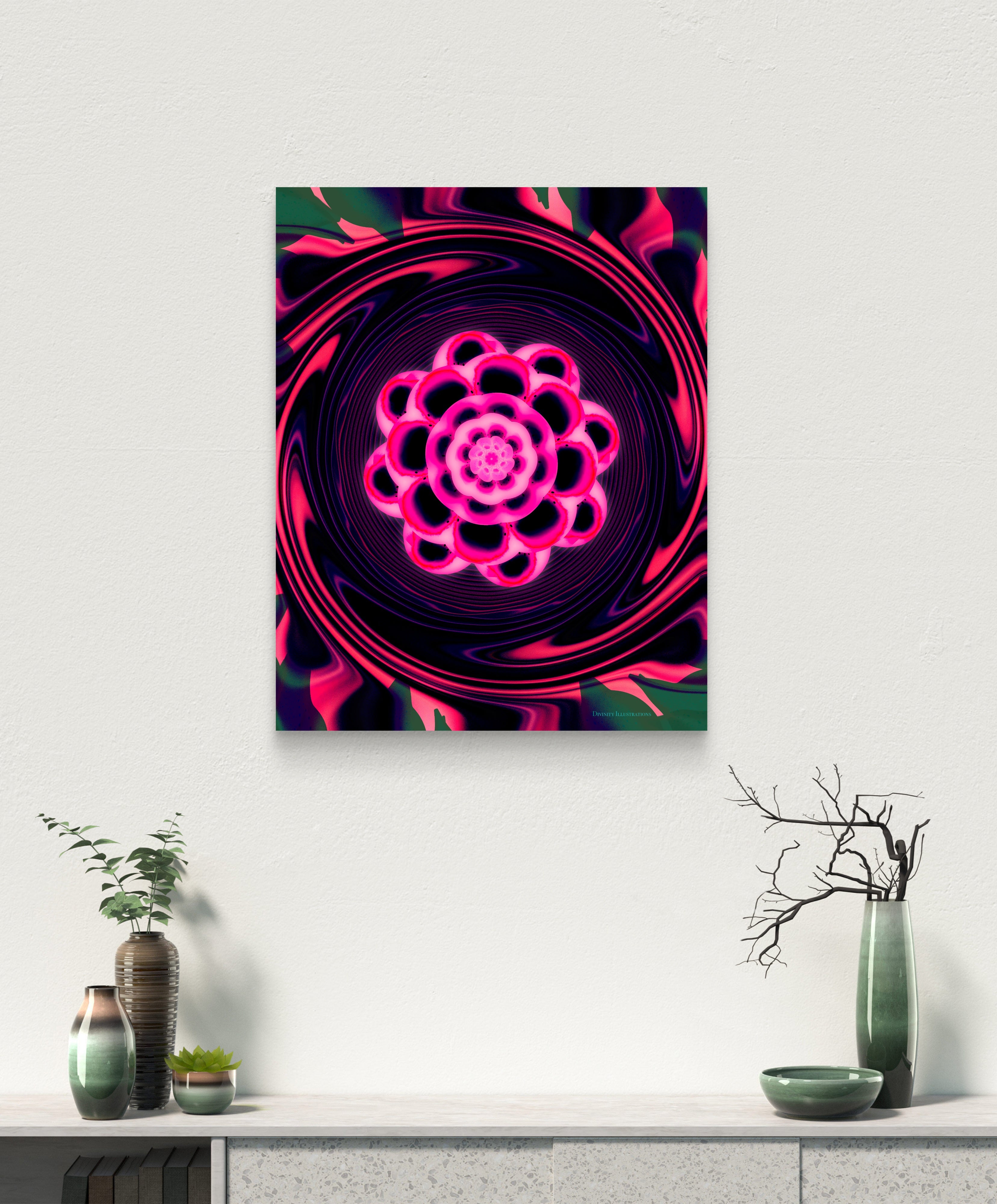 Floral abstract luxury wall art