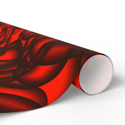 Vibrant Floral Wrapping Paper  Red & Black Decorative Gift Wrap for Holidays, Birthdays, and Special Occasions