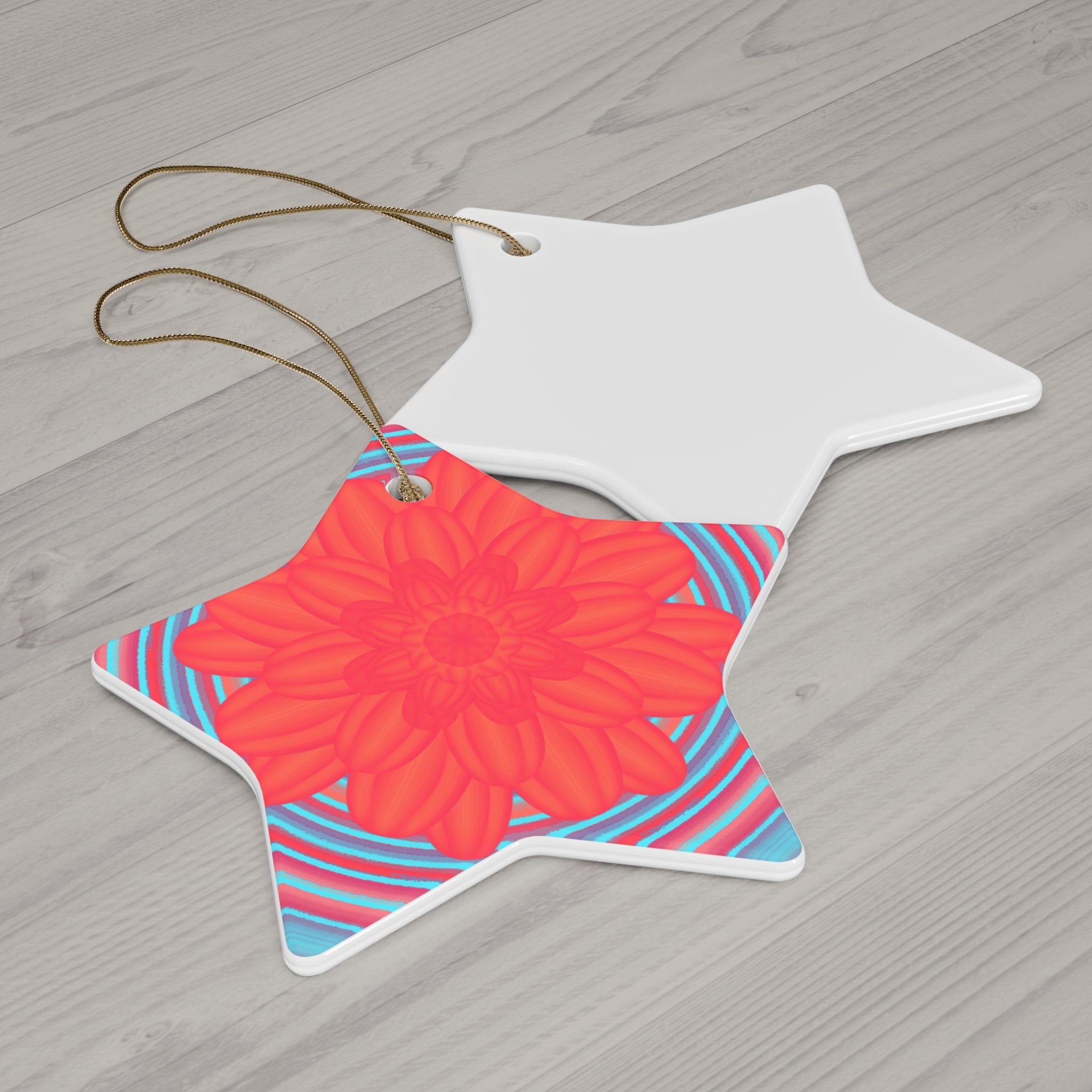 Colorful Floral Ceramic Ornaments – Vibrant Holiday Home Décor