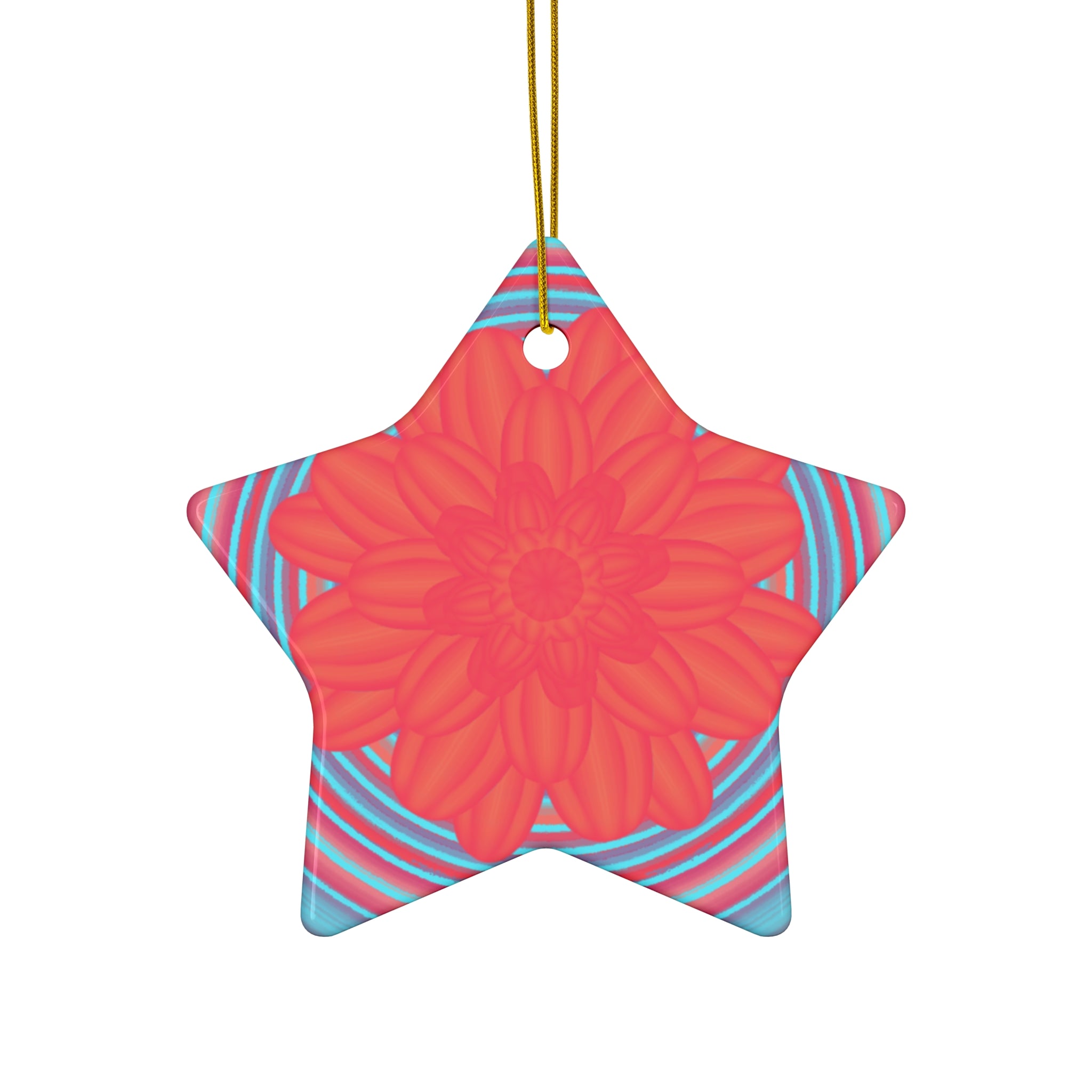 Colorful Floral Ceramic Ornaments – Vibrant Holiday Home Décor