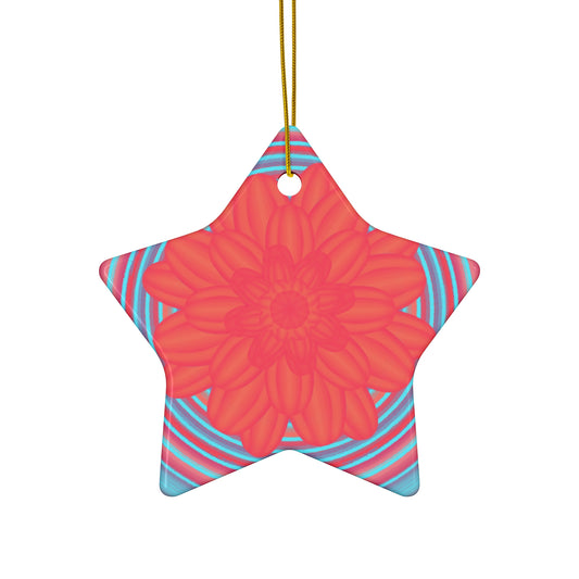 Colorful Floral Ceramic Ornaments – Vibrant Holiday Home Décor