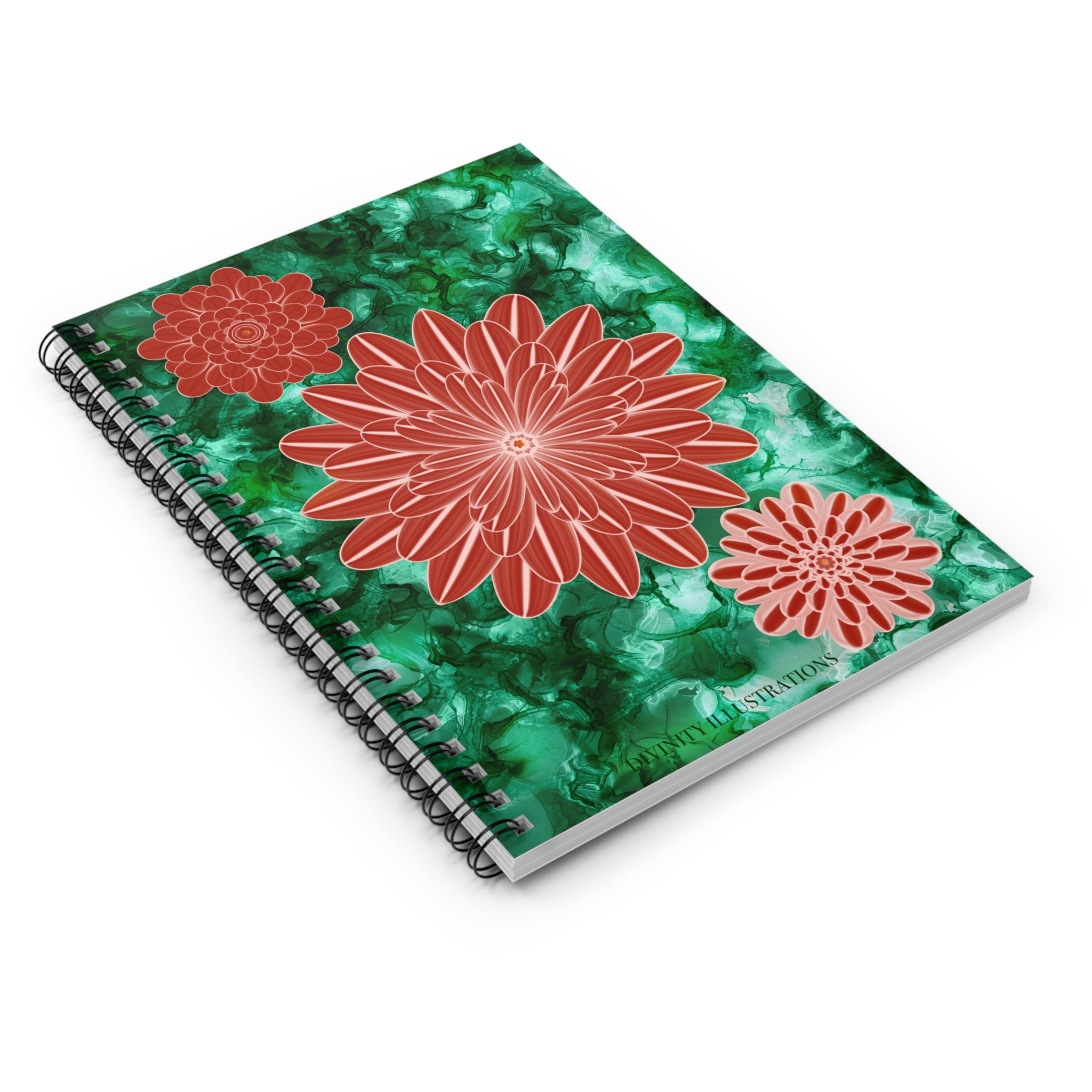Serenity Floral Spiral Notebook – Peaceful 6x8 Lined Journal