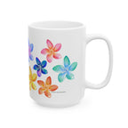 Colorful Plumeria Ceramic Mug – Floral Coffee & Tea Cup
