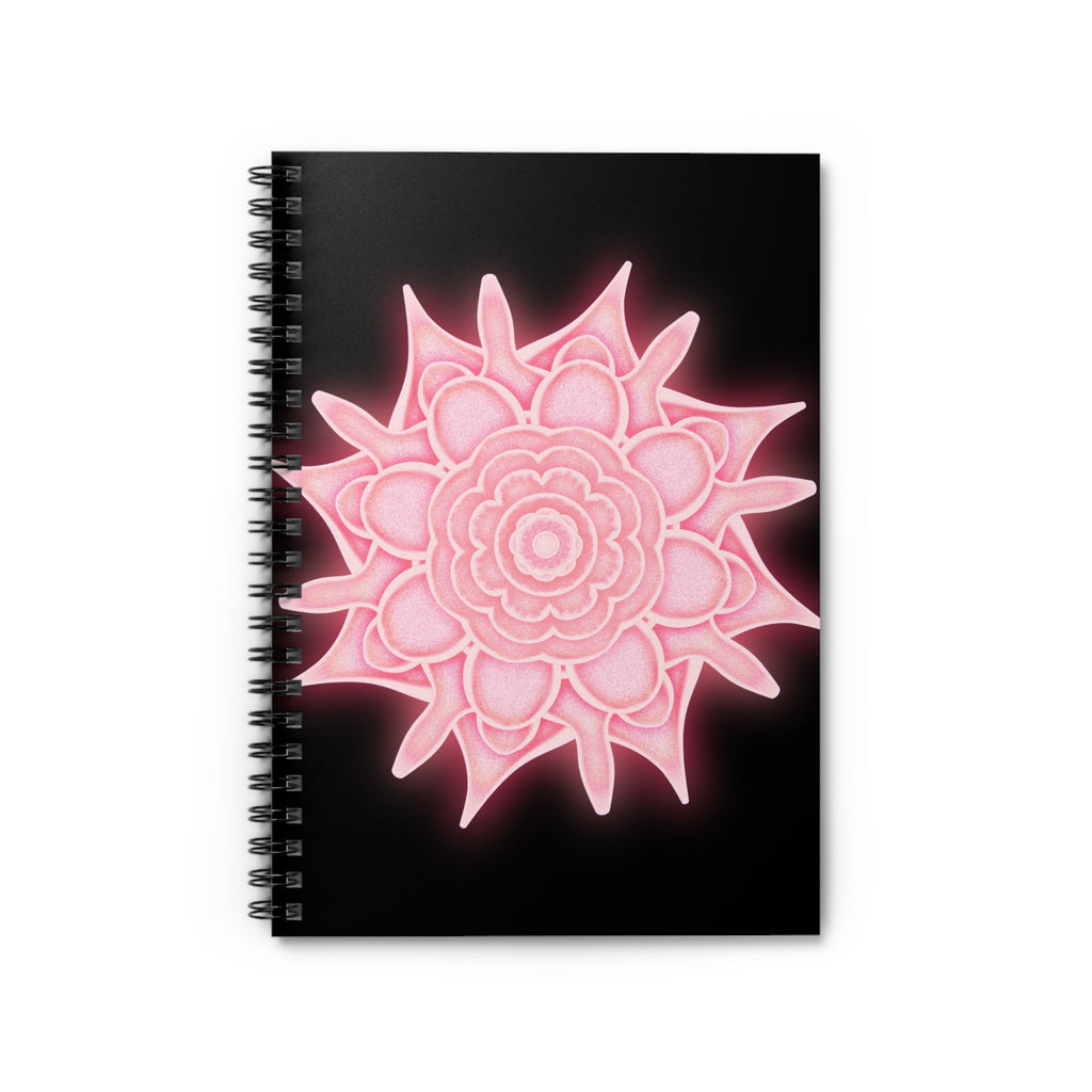 Shadow Bloom Spiral Notebook – Pink Mandala Journal for Writing & Mindfulnes