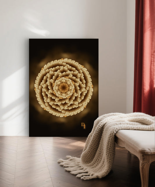 Golden Roots Echo – Luxury Botanical Art Print | Divinity Illustrations