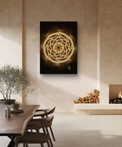 Golden Roots Echo – Luxury Botanical Art Print | Divinity Illustrations
